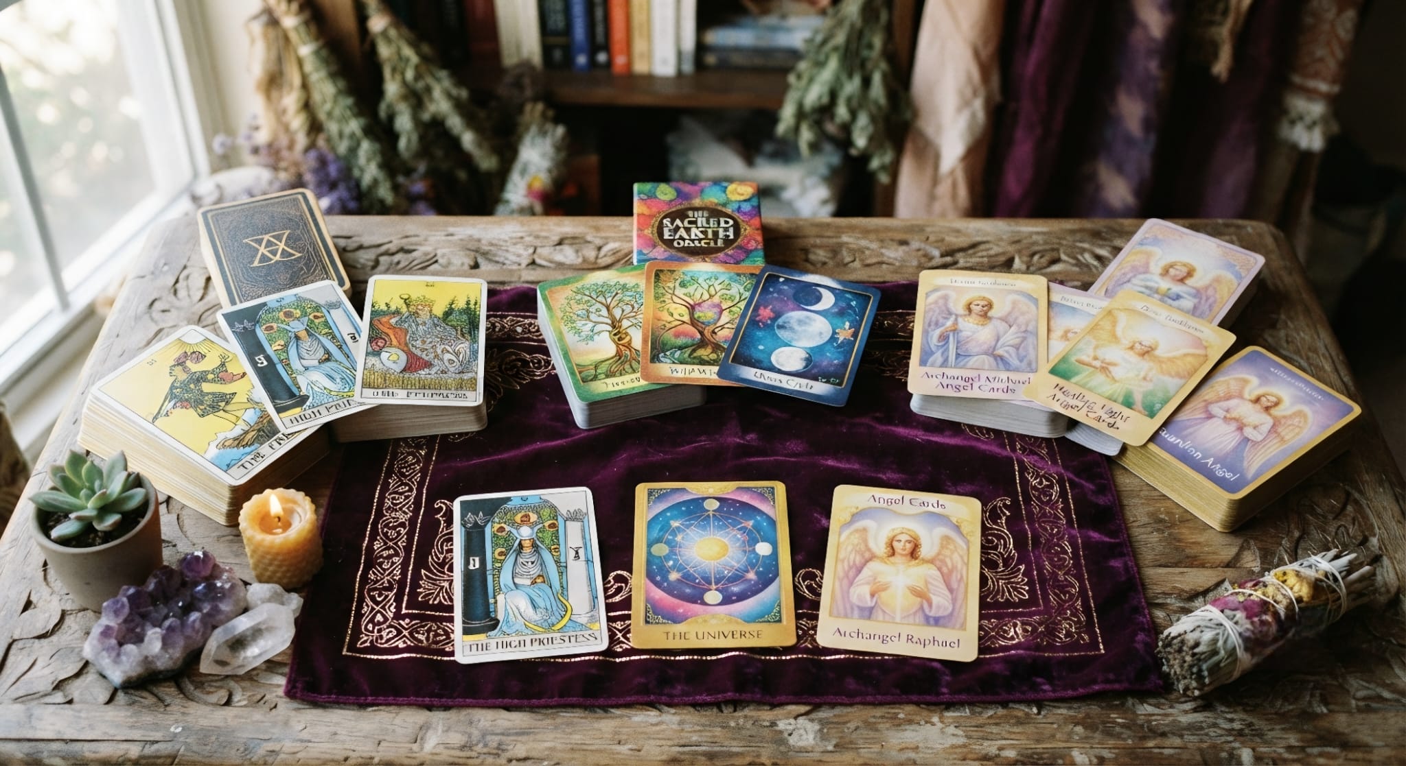 Tarot Cards, Oracle Cards And Angel Cards