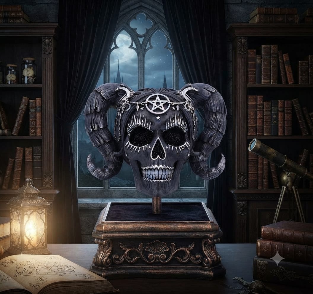 Drop Dead Gorgeous Baphomet Doll Skull